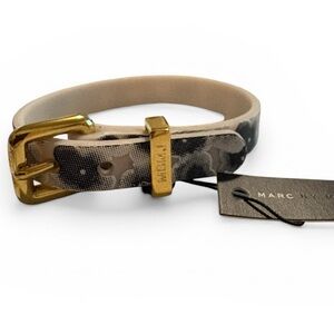 Marc by Marc Jacobs Aki Blossom Print Silicone Bracelet with Gold Buckle